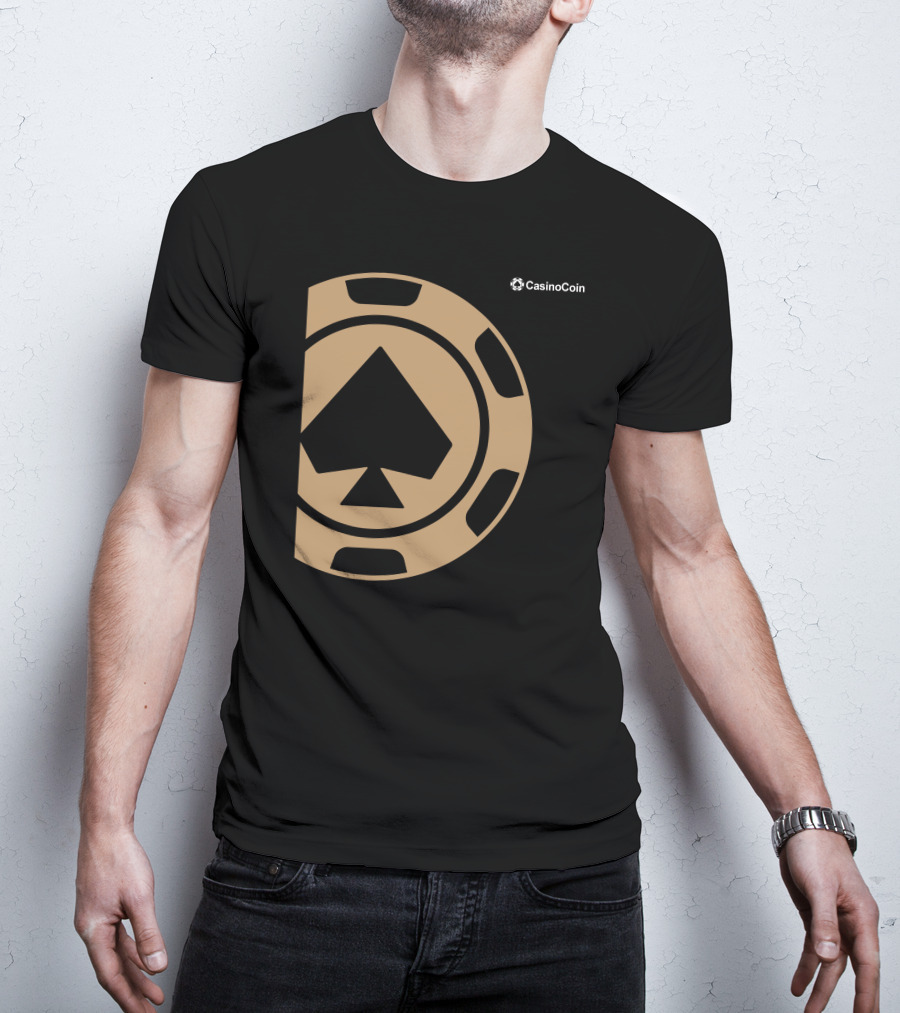 Casinocoin Gold Spade Chip T-Shirt