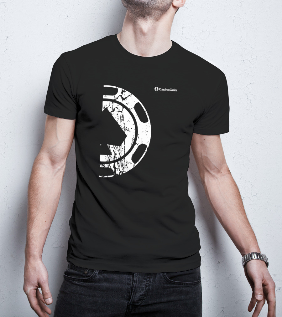 CasinoCoin Grunge Distressed Style Text Cryptocurrency T-Shirt