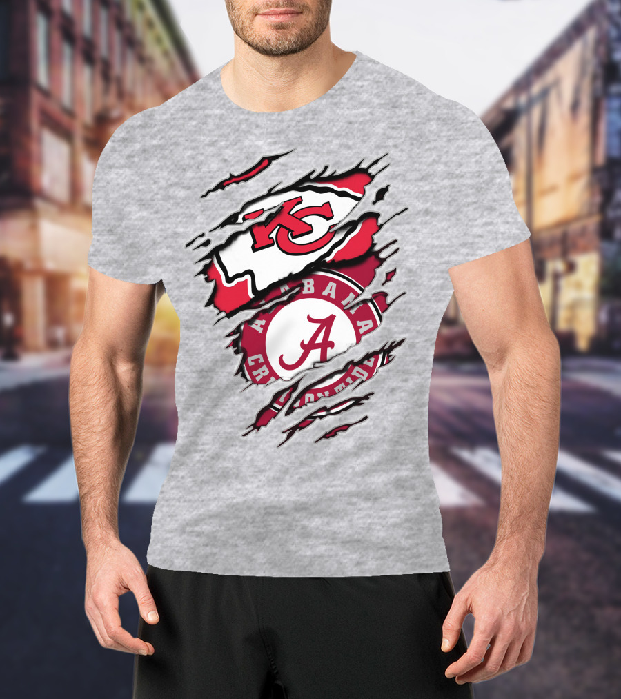 Alabama Crimson Tide And Kansas City Chiefs Fan T-Shirt