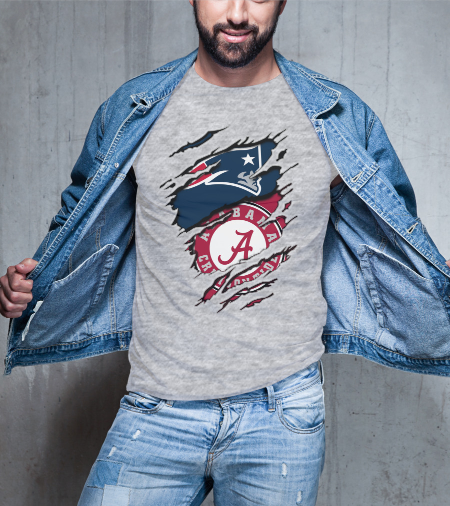 Alabama Crimson Tide Patriots Logo Mashup T-Shirt