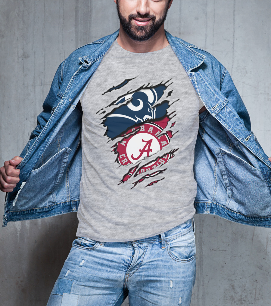 Alabama Crimson Tide La Rams Torn Claw T-Shirt