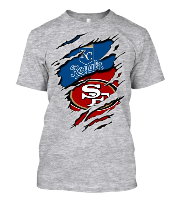 Kc Royals Sf 49ers Logo Mashup T-Shirt