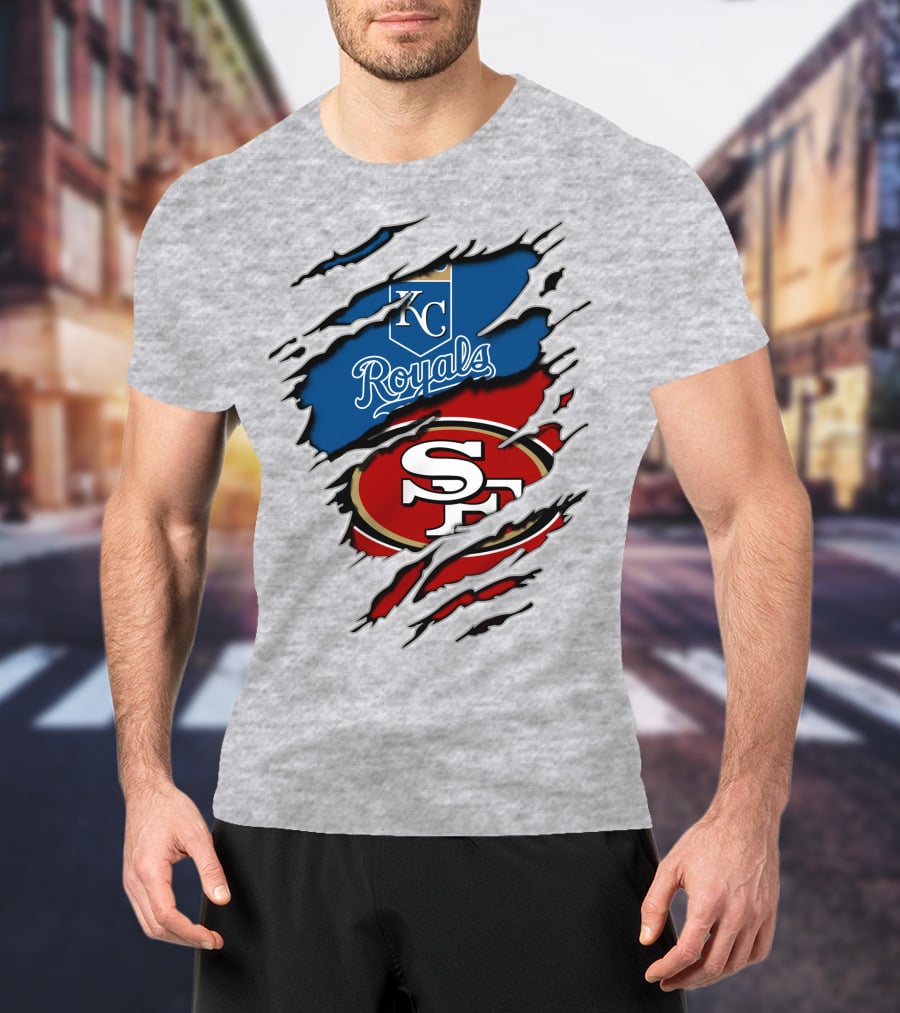 Kc Royals Sf 49ers Logo Mashup T-Shirt
