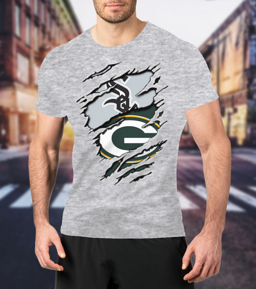 Packers White Sox Logo Mashup T-Shirt