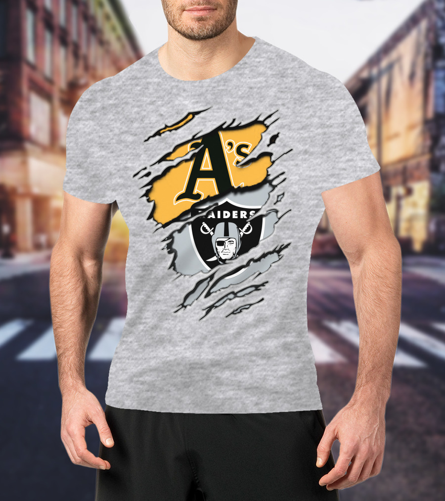 Raiders Athletics A's Iconic Logo Mashup T-Shirt