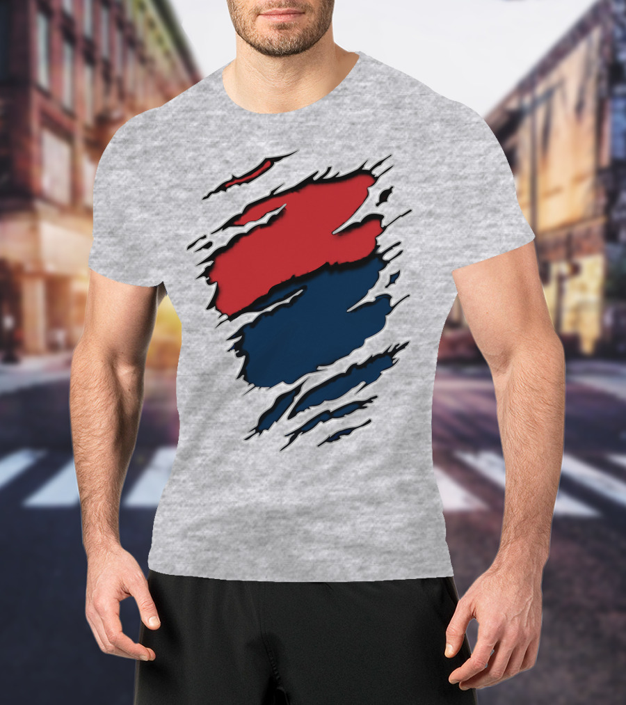 Cow Car Two-Tone Rip Claw Marks T-Shirt