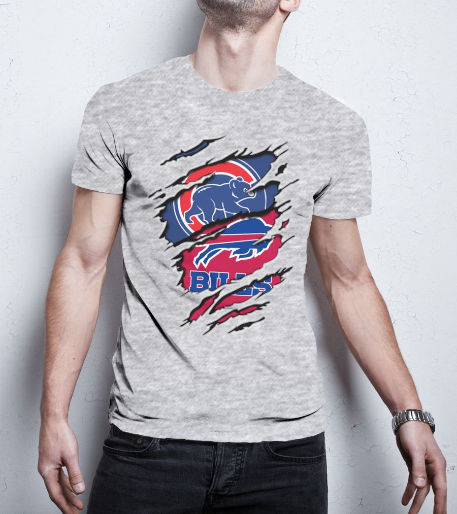Bills Cubs Buffalo Football Chicago Baseball Crossover T-Shirt