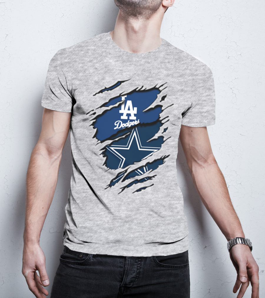 Dodgers Cowboys La Logo Mashup T-Shirt