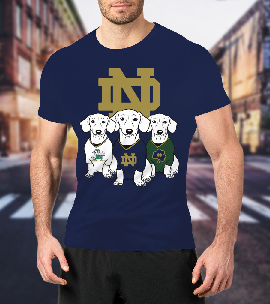 Dachshund Notre Dame Fighting Irish T-Shirt