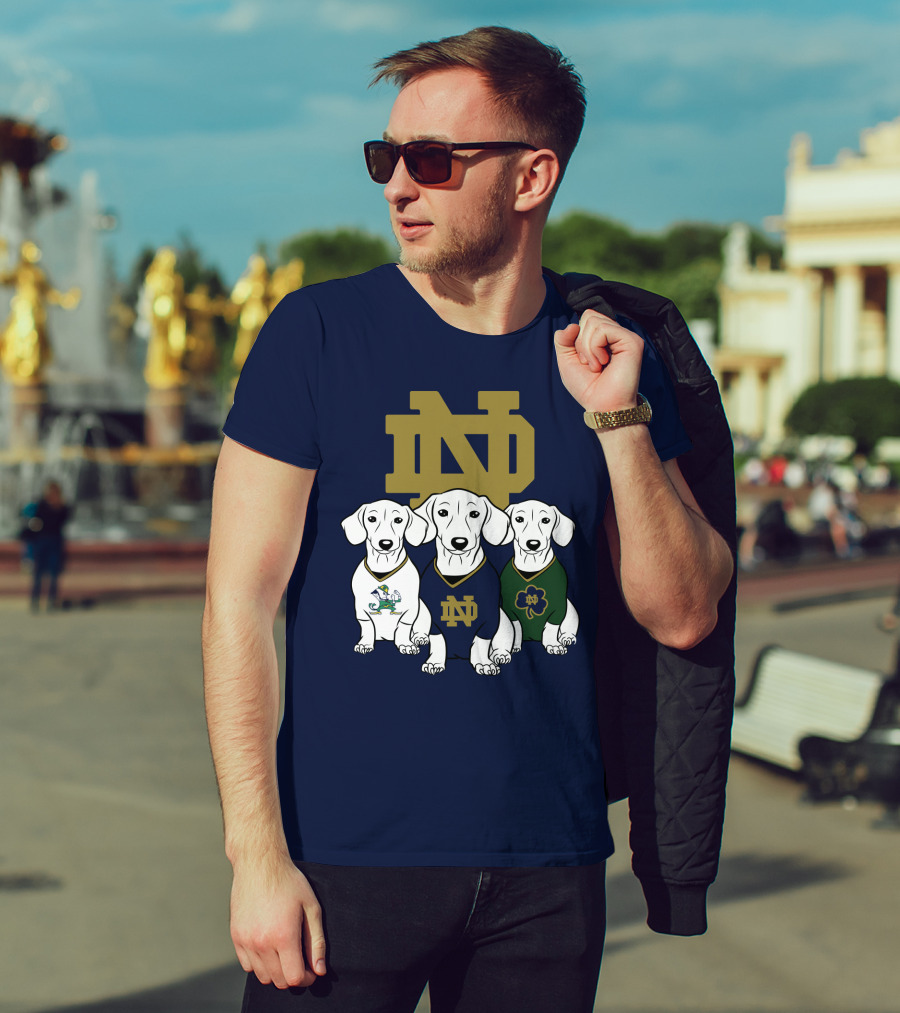 Dachshund Notre Dame Fighting Irish T-Shirt