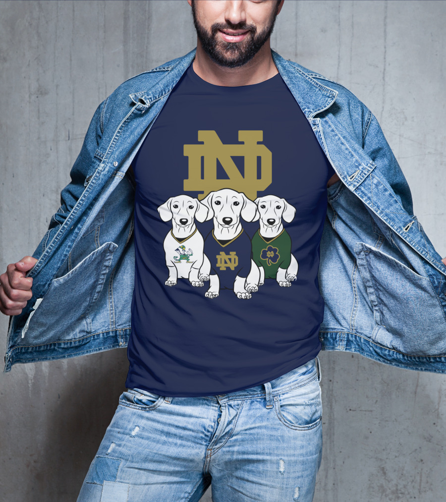 Dachshund Notre Dame Fighting Irish T-Shirt