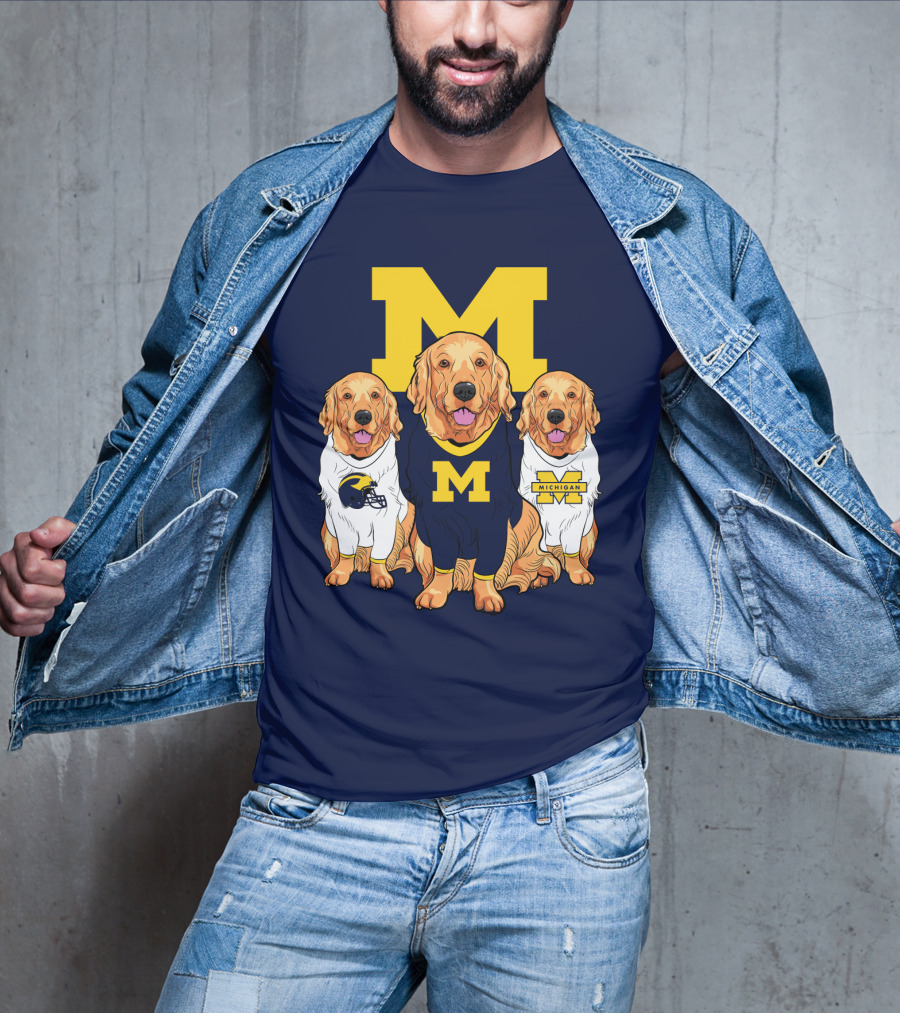 Michigan Wolverines Golden Retriever T-Shirt