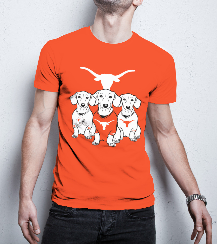 Longhorn Dogs Trio Texas Football T-Shirt