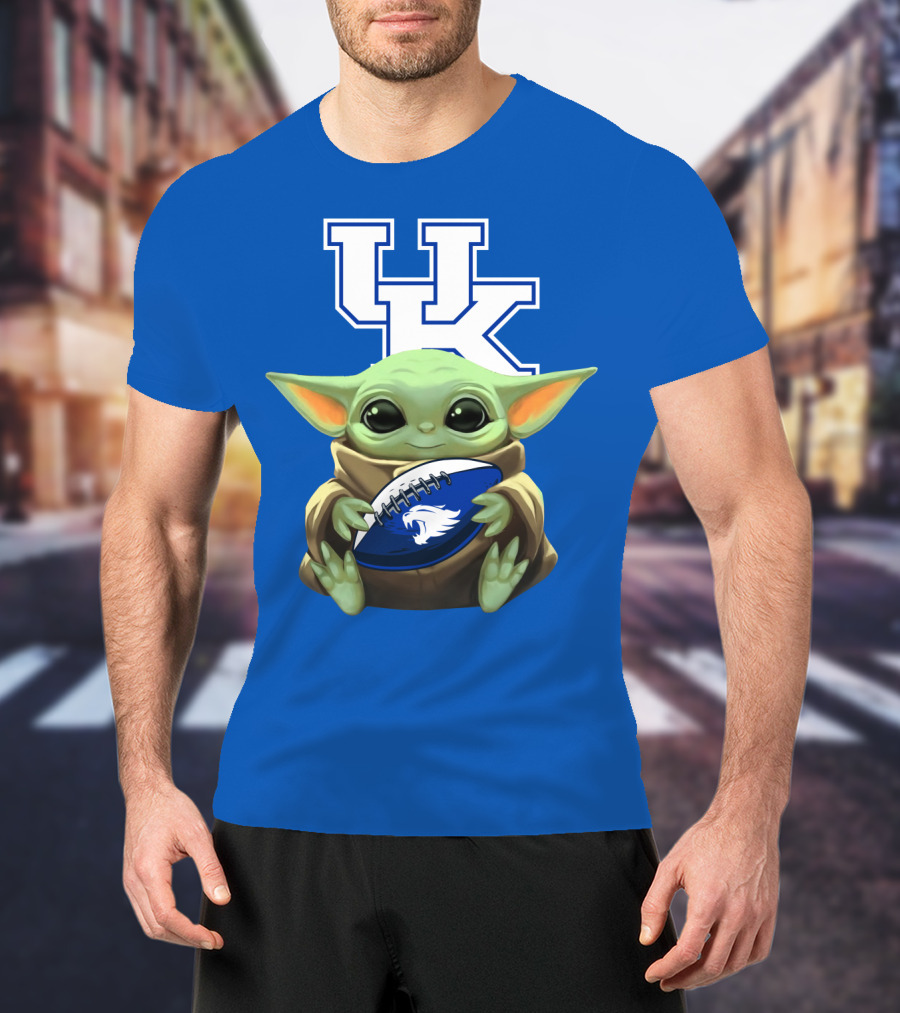 Baby Yoda UK Wildcats Football Fan T-Shirt