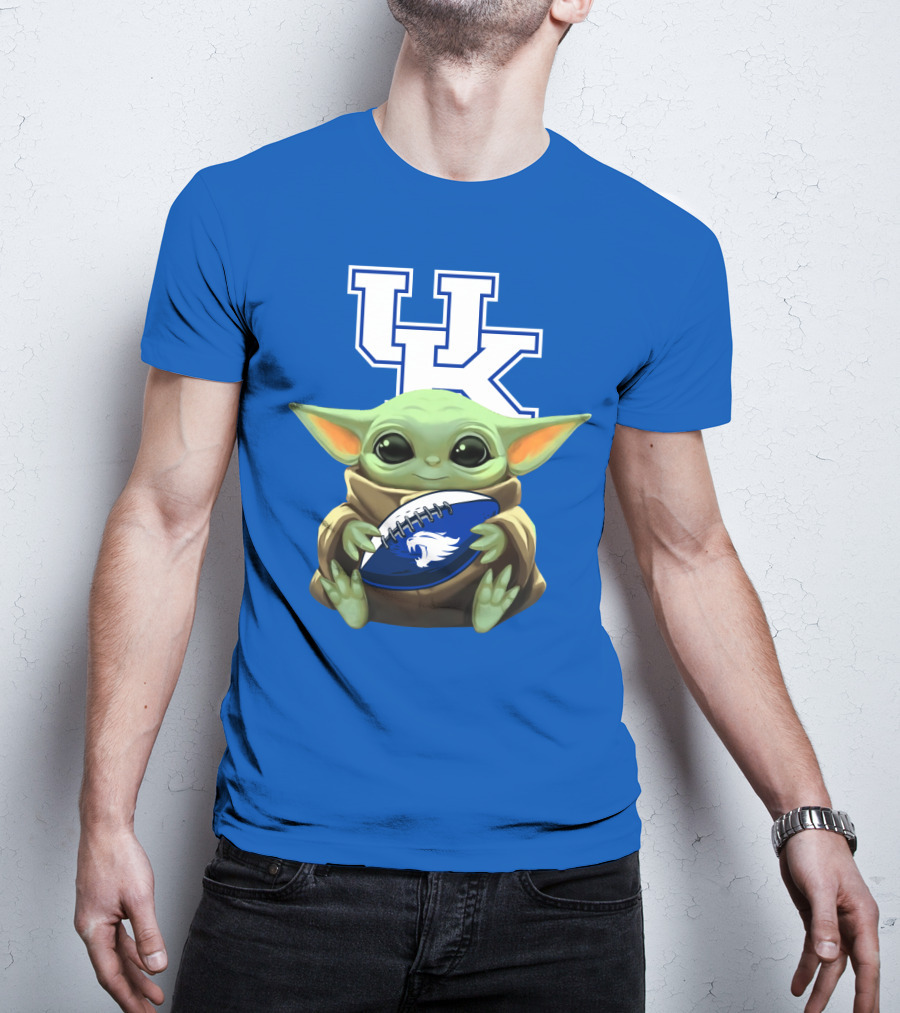 Baby Yoda UK Wildcats Football Fan T-Shirt