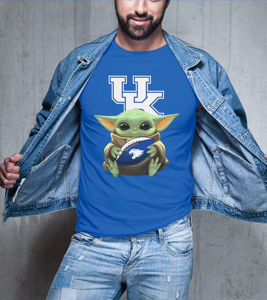 Baby Yoda UK Wildcats Football Fan T-Shirt