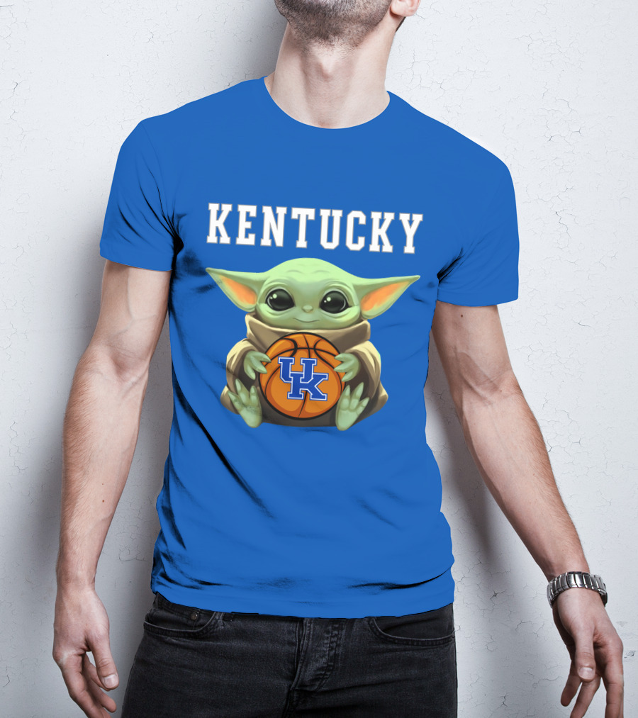 Kentucky Wildcats Baby Yoda Basketball T-Shirt