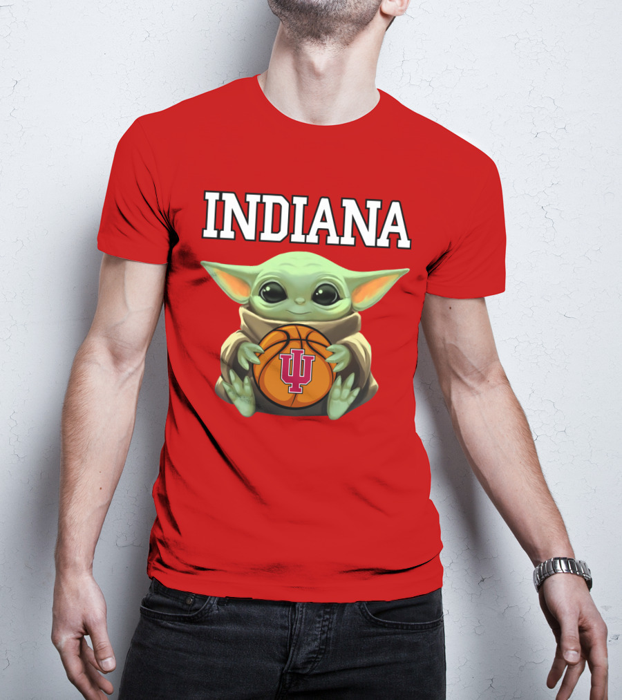 Indiana Baby Yoda IU Basketball T-Shirt