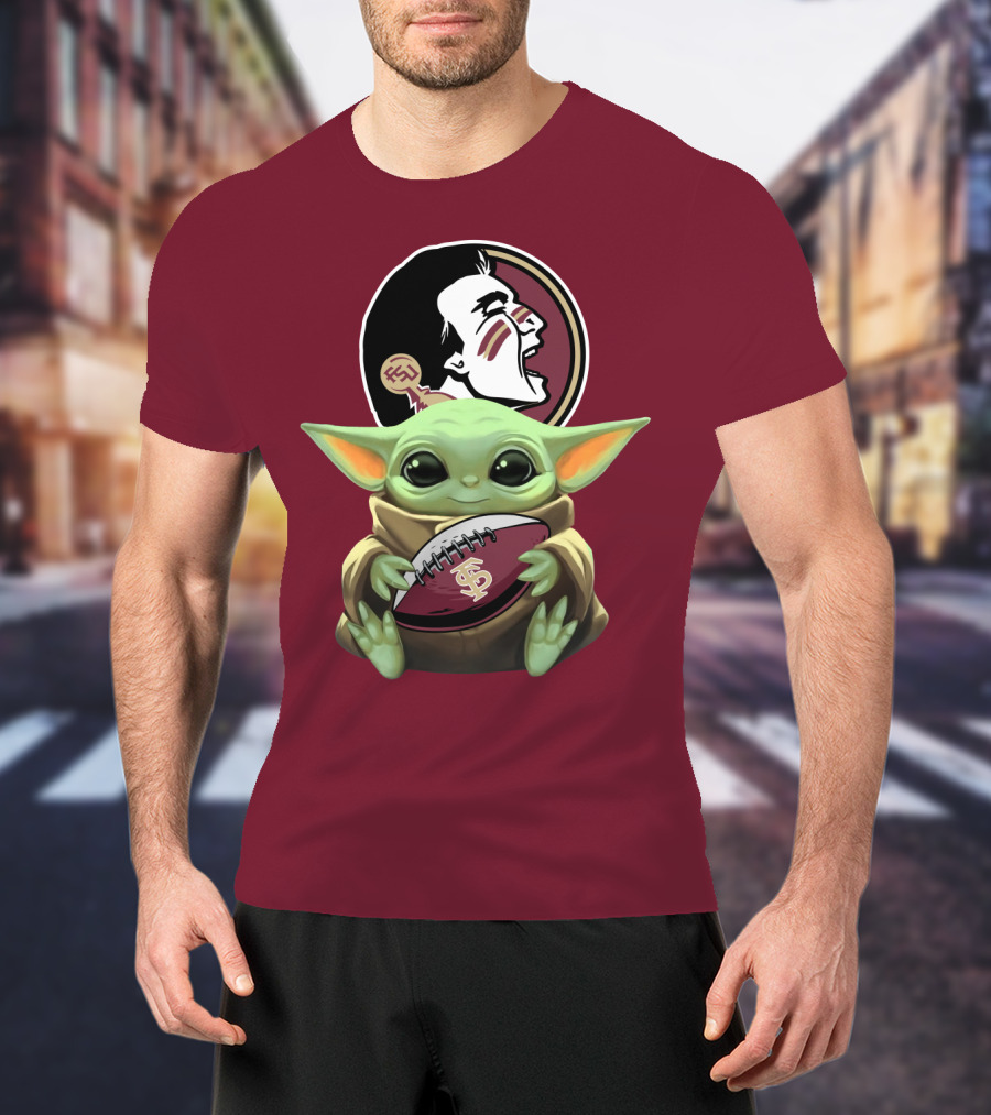 Baby Yoda Seminoles Football FSU T-Shirt