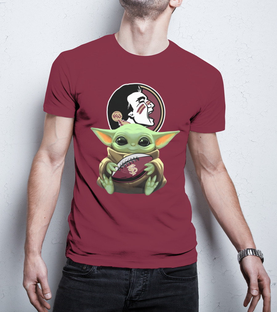 Baby Yoda Seminoles Football FSU T-Shirt