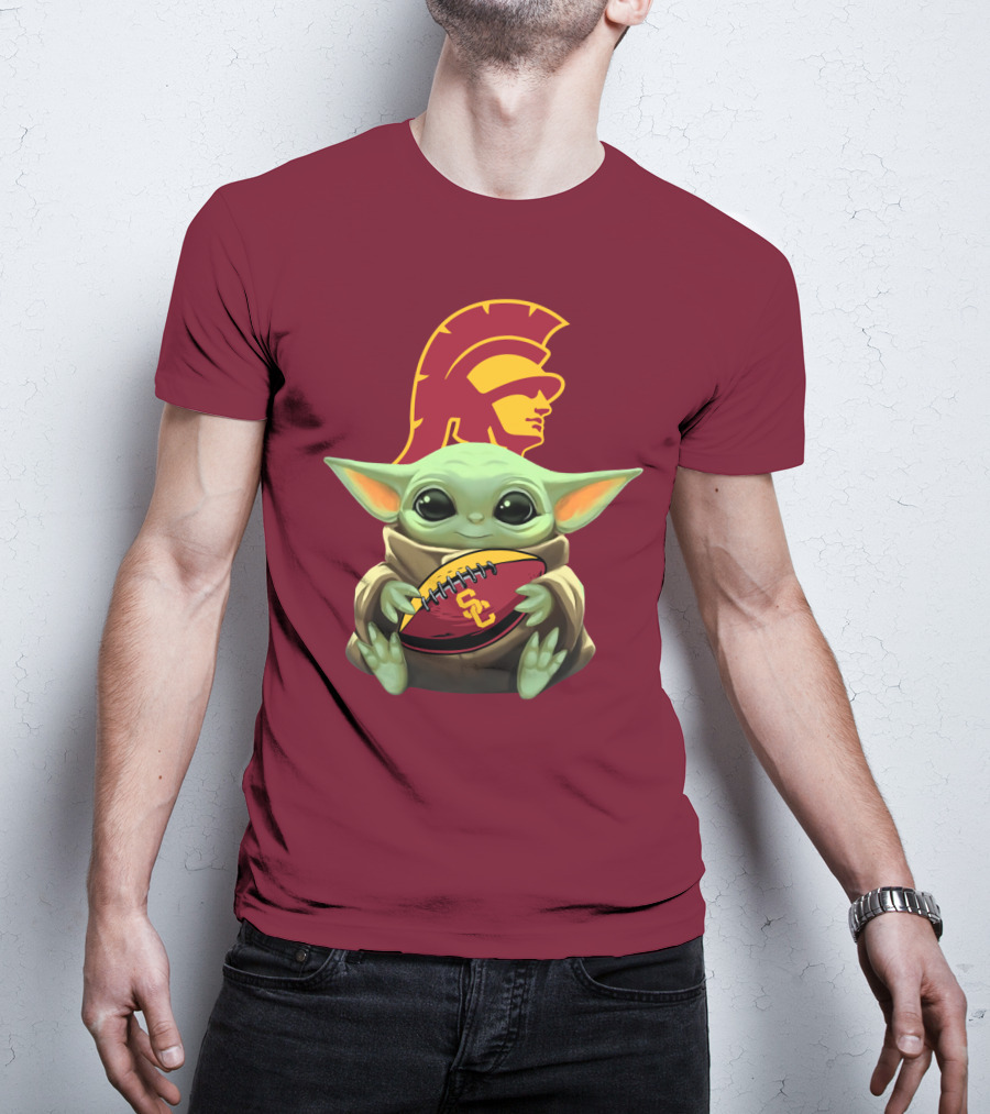 Baby Yoda USC Trojans Football T-Shirt