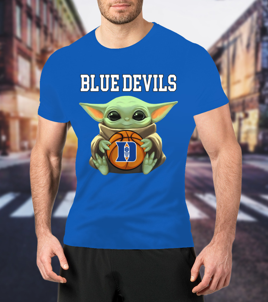Baby Yoda Blue Devils Basketball T-Shirt