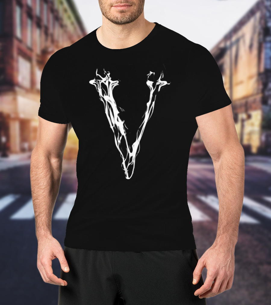 Vlone Official Flame V Logo Black T-Shirt