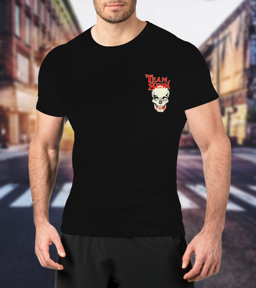 Team Sesh Skull Faces Of Sesh Pullover Hood T-Shirt