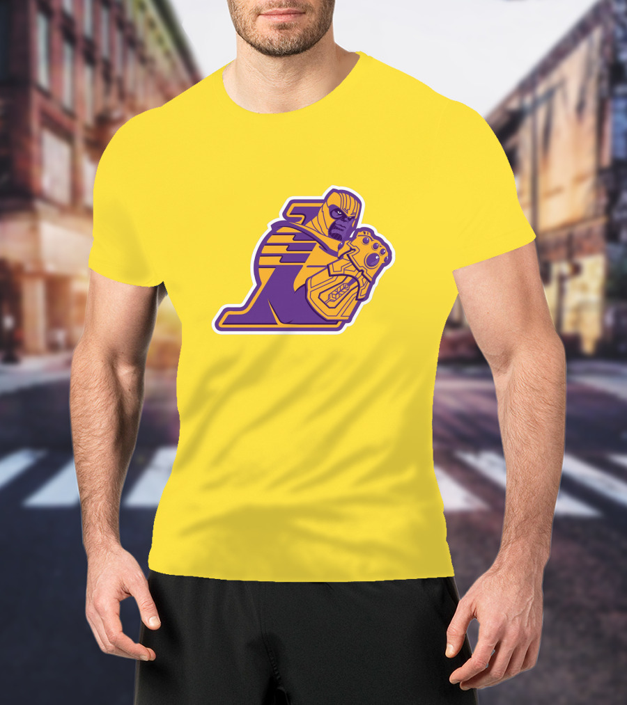 LA Lakers Thanos Infinity Gauntlet Mashup T-Shirt