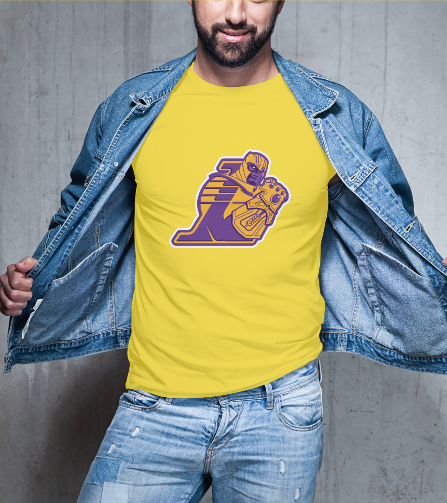 LA Lakers Thanos Infinity Gauntlet Mashup T-Shirt