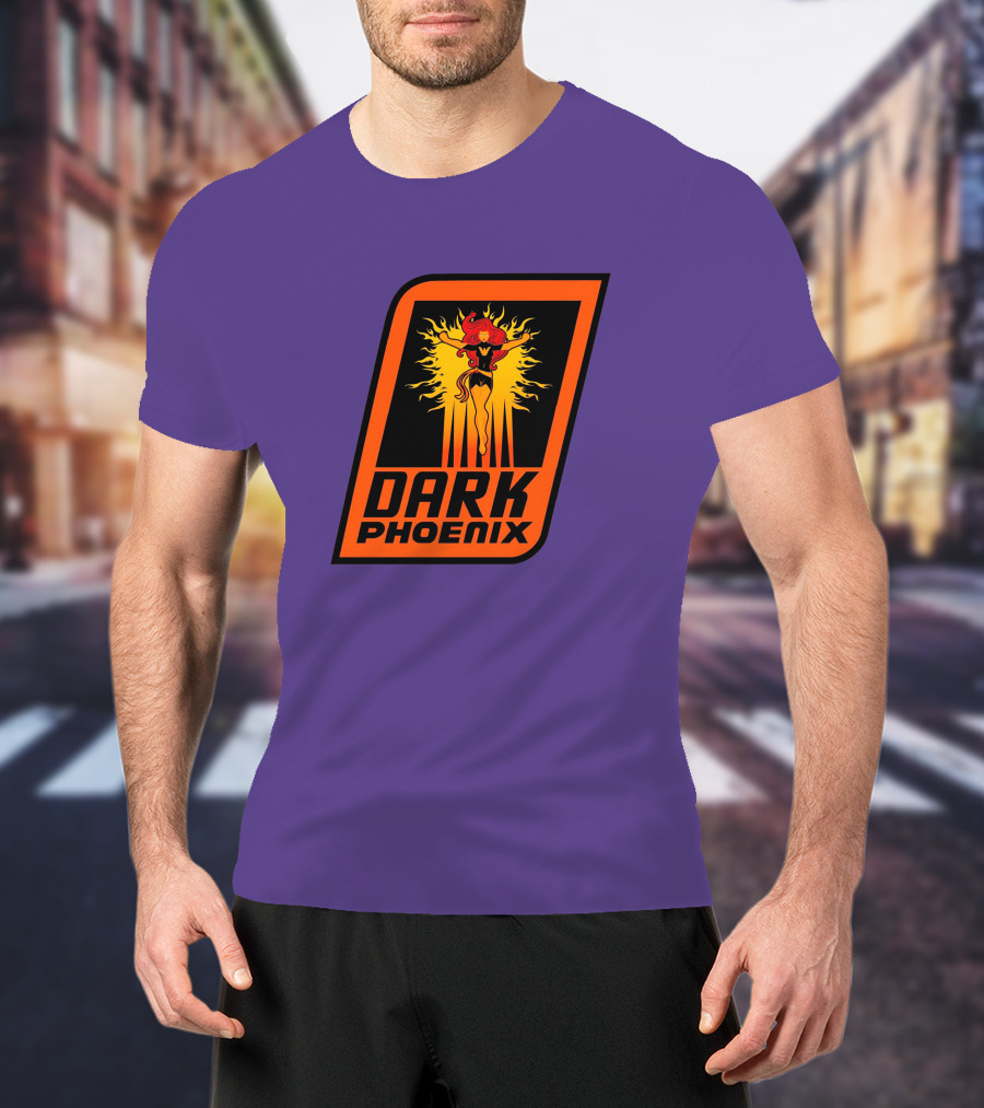 Dark Phoenix NBA X-Men Crossover Logo Design With Fiery Character T-Shirt