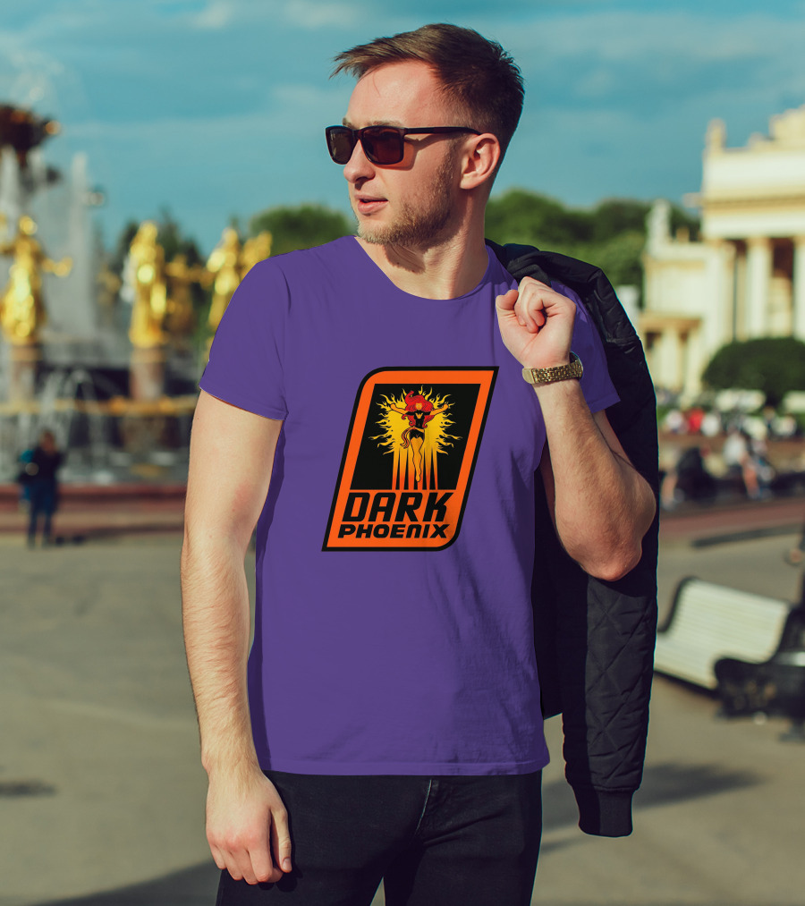 Dark Phoenix NBA X-Men Crossover Logo Design With Fiery Character T-Shirt