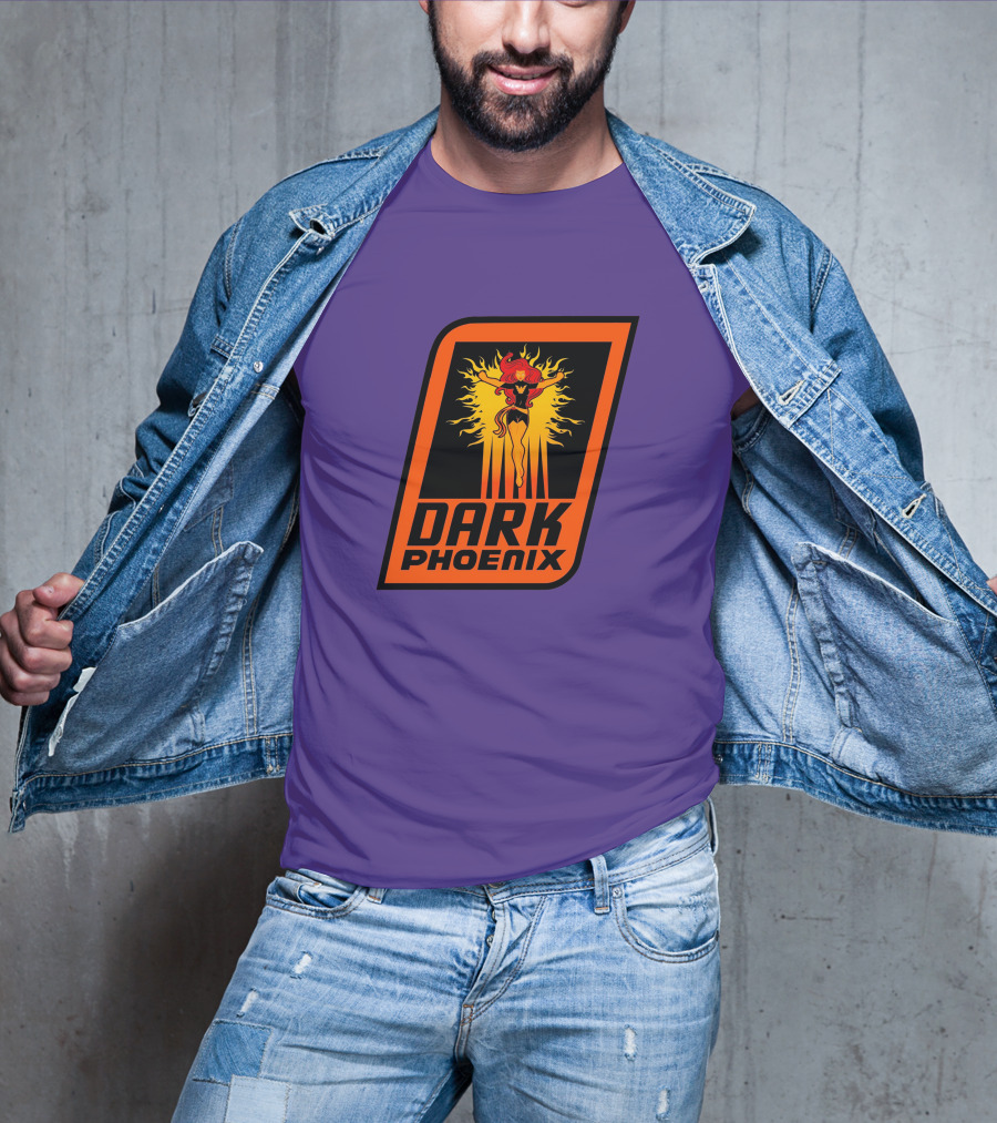 Dark Phoenix NBA X-Men Crossover Logo Design With Fiery Character T-Shirt