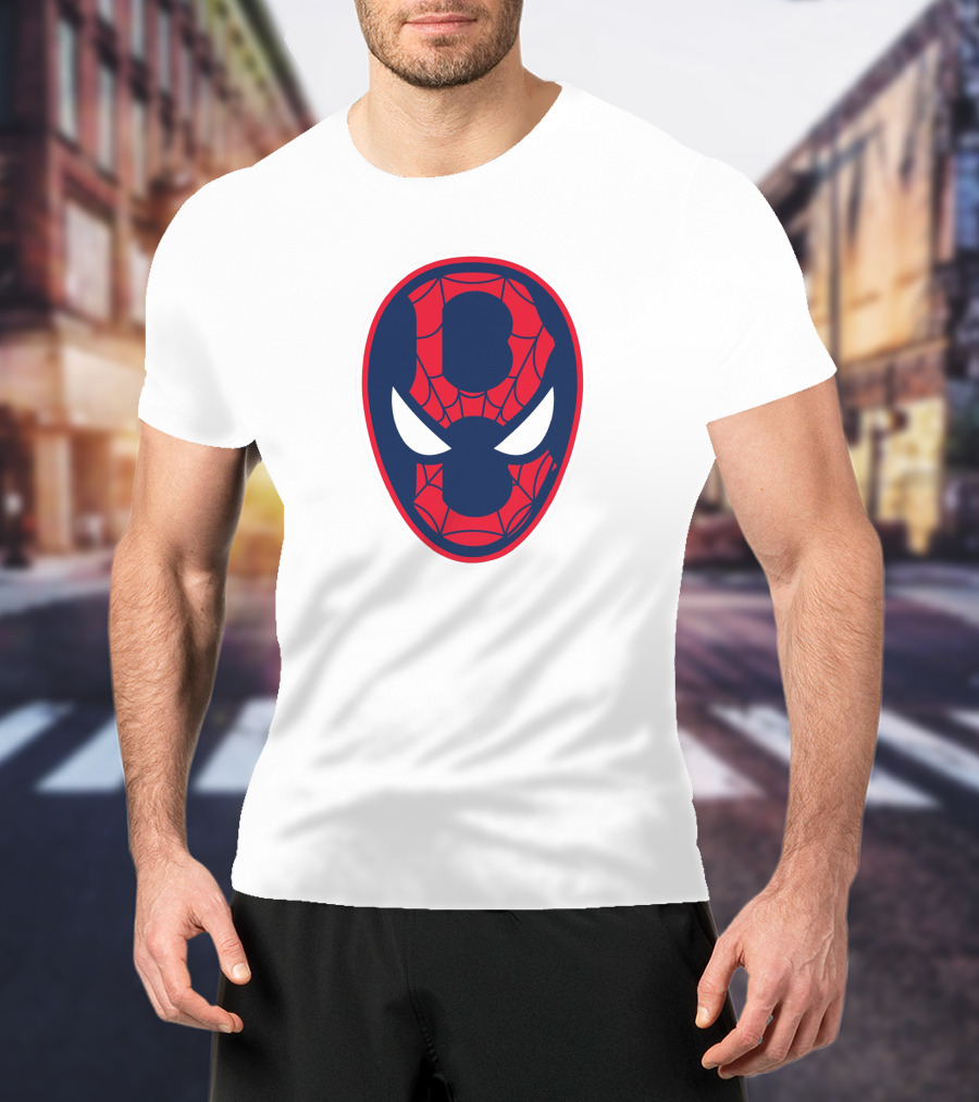 Boston Spider Sox MLB Web Pattern Mask T-Shirt