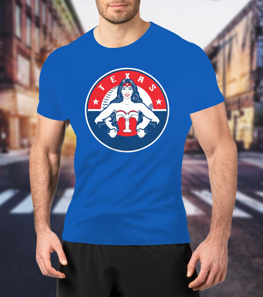 Texas Wonder Woman Baseball Icon T-Shirt