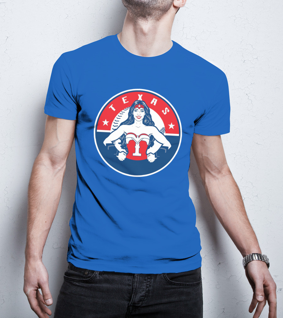 Texas Wonder Woman Baseball Icon T-Shirt