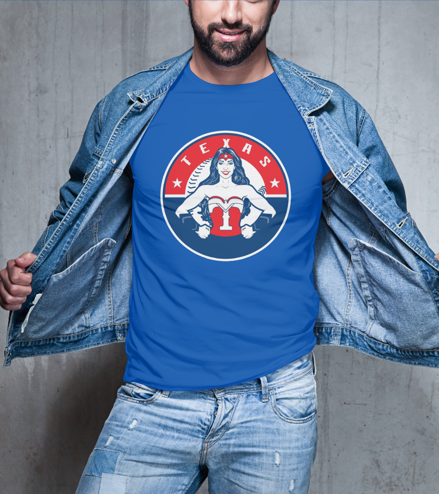 Texas Wonder Woman Baseball Icon T-Shirt
