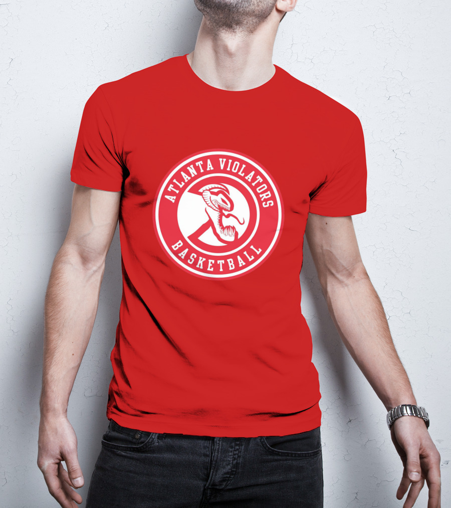 Atlanta Violators Basketball Red Snake Logo NBA T-Shirt