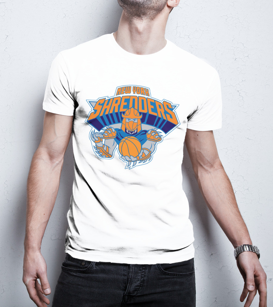New York Shredders Basketball Villain Motif T-Shirt