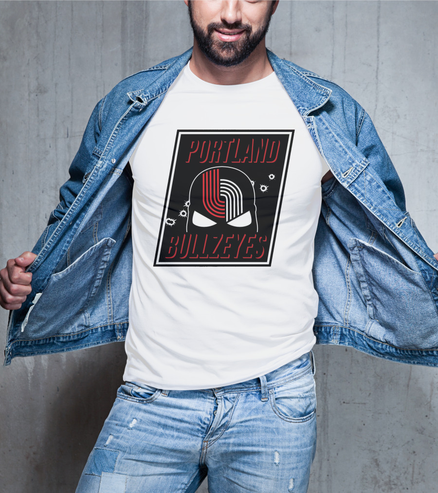 Portland Trail Bullzeyes NBA Basketball Emblem T-Shirt