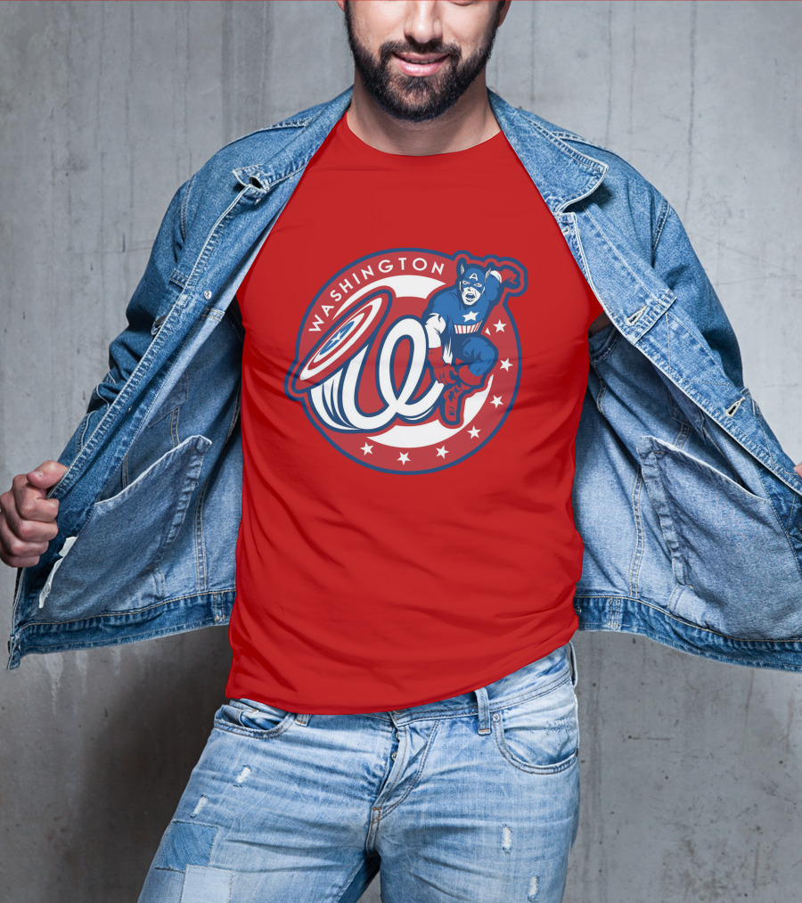 Washington Captain America MLB Crossover T-Shirt