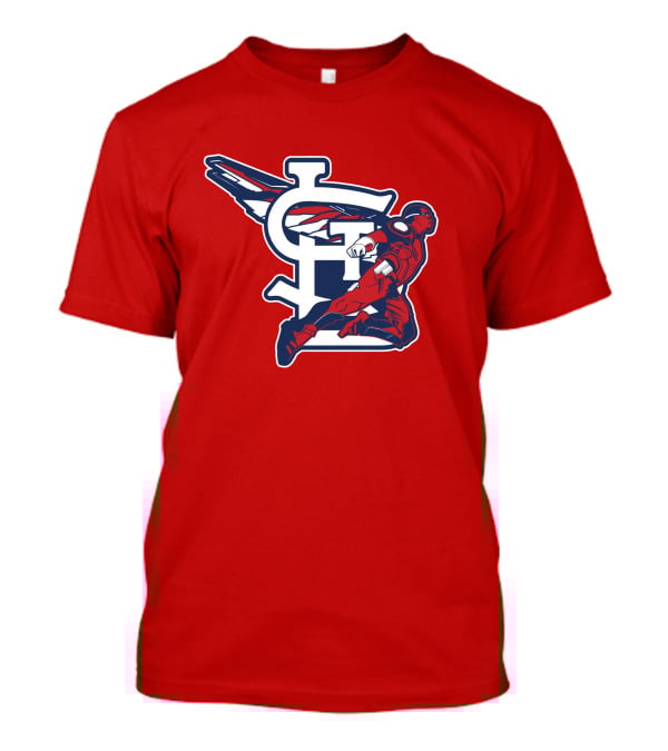 St. Louis Falcons MLB Logo With Winged Superhero T-Shirt