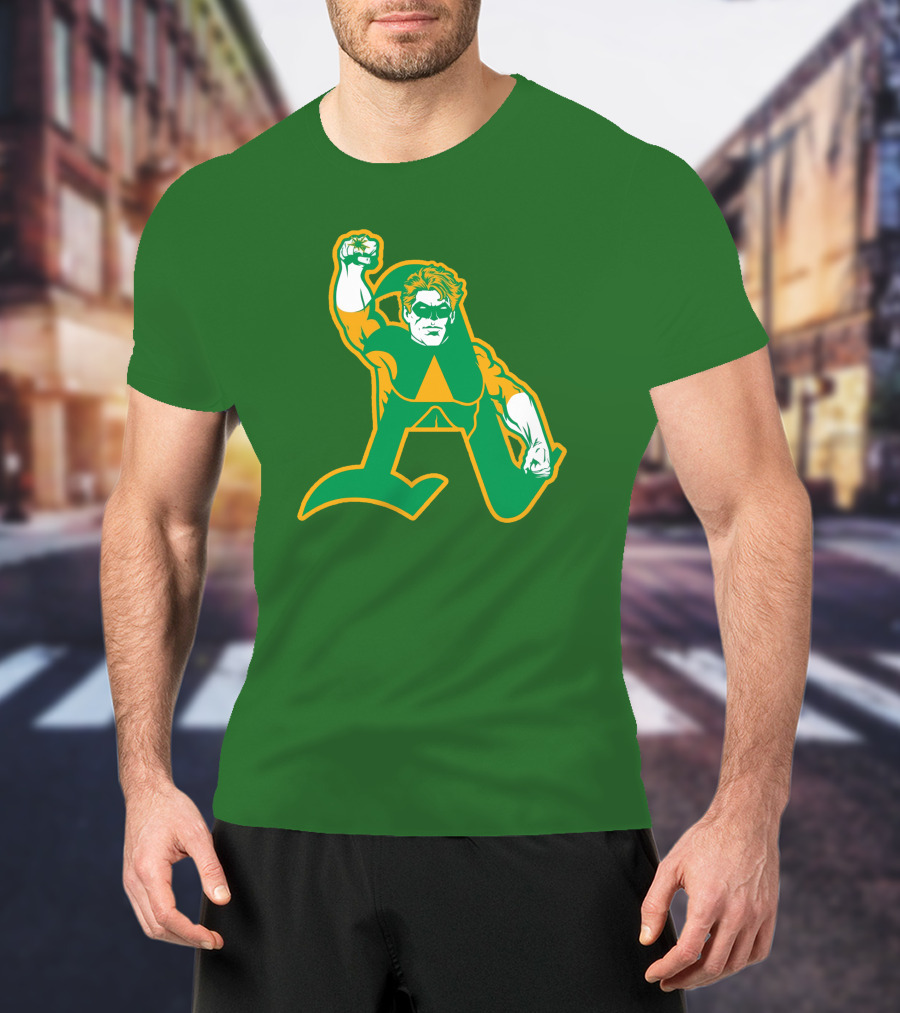 Oakland Athletics Green Lantern MLB Crossover T-Shirt