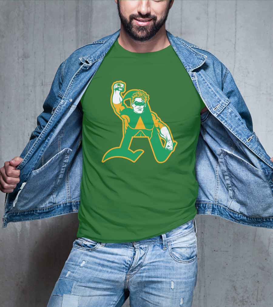 Oakland Athletics Green Lantern MLB Crossover T-Shirt