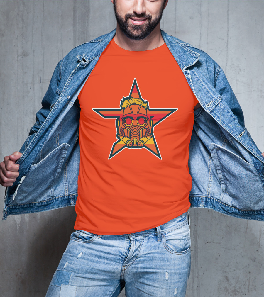 Star Lord Mask Houston Astros MLB Crossover T-Shirt