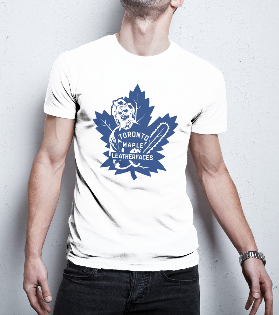 Toronto Maple Leatherfaces NHL Chainsaw Leaf T-Shirt