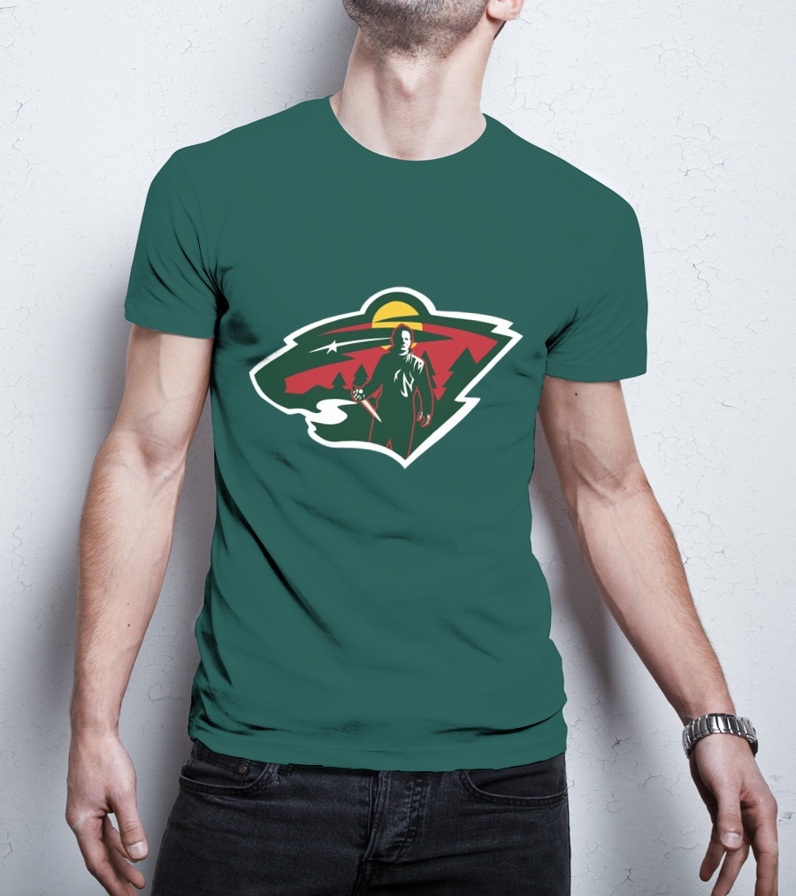 Minnesota Wild Michael Myers NHL Crossover T-Shirt