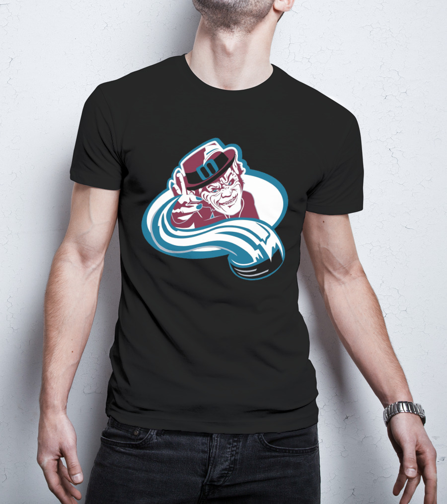 Colorado Leprechauns Hockey Icon With Avalanche Style And Logo Elements T-Shirt