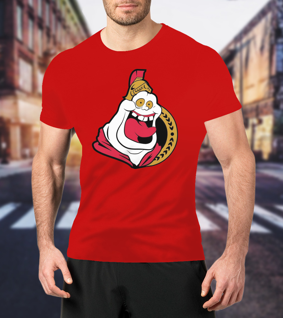 Ottawa Slimers Ghost Glowing Roman Hockey T-Shirt