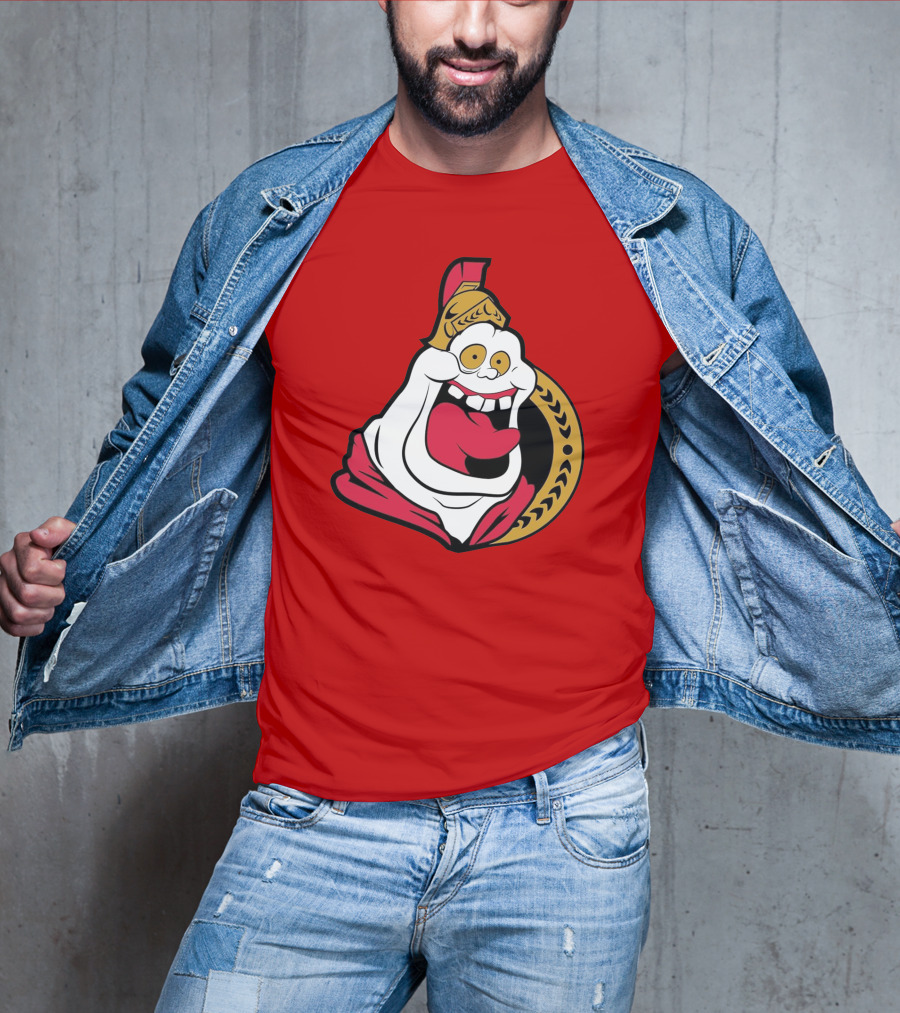 Ottawa Slimers Ghost Glowing Roman Hockey T-Shirt